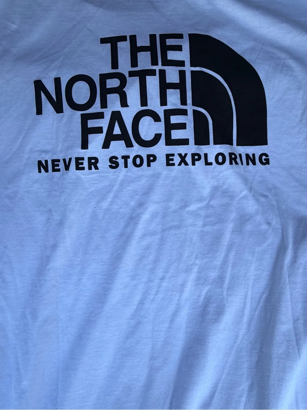 The North Face White Tee with Gray Logo Print